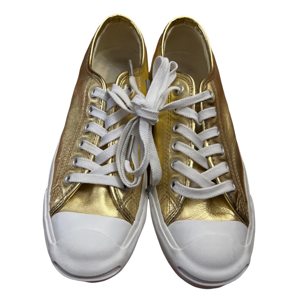 Converse Jack Purcell gold leather sneakers - 6.5
